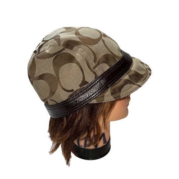 COACH Karee Newsboy Canvas/Patent Woman Hat main image 4